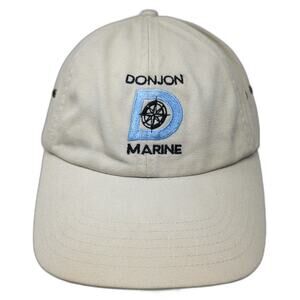 Royal Baseball Cap Beige Blue Black One Size Donjon Marine Compass Logo Hat